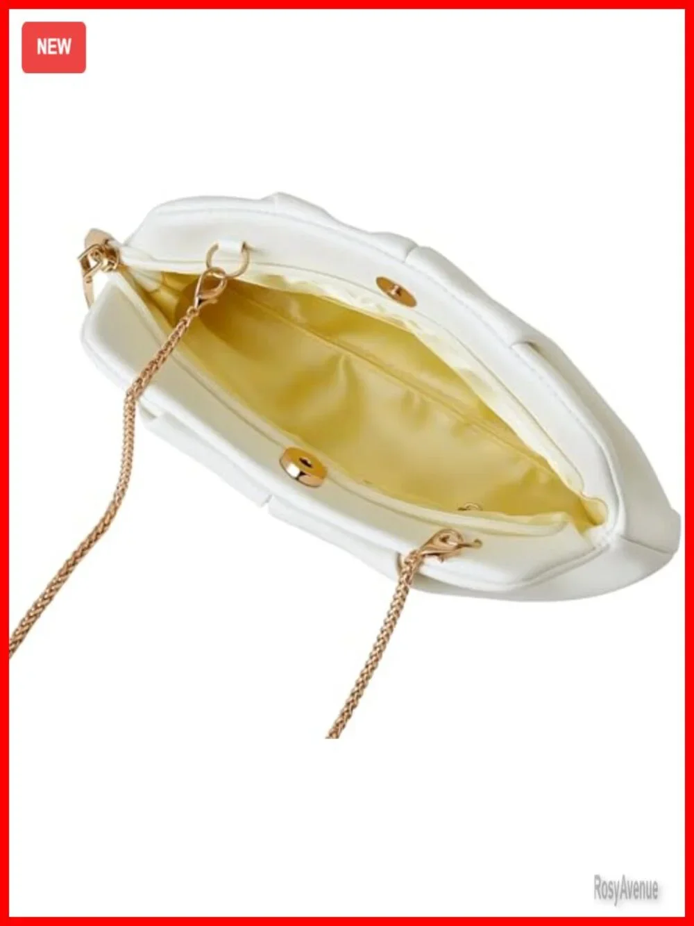Ruched PU Leather Clutch Purse with Detachable Chain Crossbody Bag